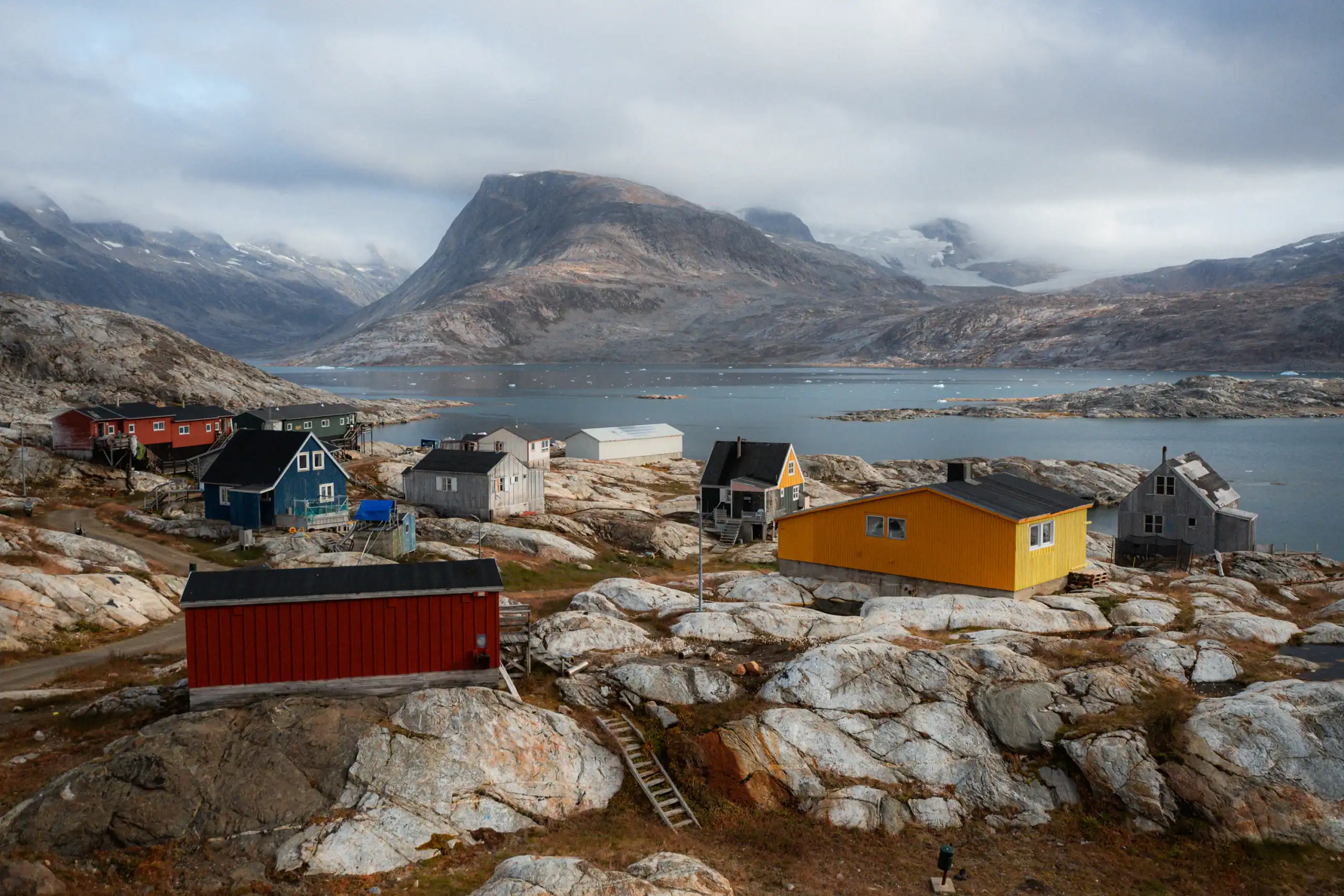 Fjord landscape in East Greenland